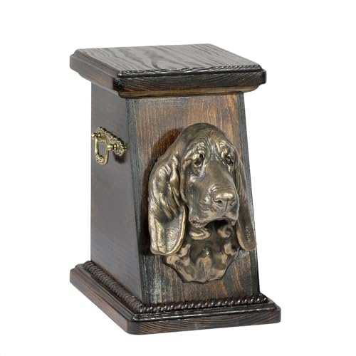 Urna Conmemorativa para Perros en madera de abedul y bronce para el hogar 3