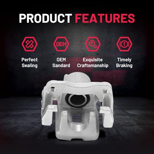 Image of BDFHYK 19-B7048 19-B7049 Rear Disc Brake Caliper Assembly Compatible with Toyota RAV4 2012-2018 2.5L L4; Compatible with Toyota RAV4 2012 3.5L V6, GAS 2pcs