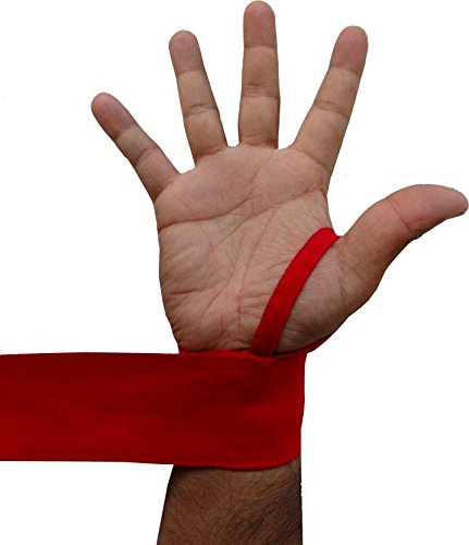 Kobo Exercise Weight Lifting/Boxing Hand Wrap Bandages/Power Gym Fitness Body Building Gloves Straps (Red) (Length 180")