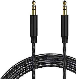 Amazon Brand - Eono Aux Cable 3.5mm Audio Cable, 3.3ft/1M 3.5mm Headphone Jack Male to Male Car Aux Stereo Lead Auxiliary Cord Compatible with Car, Smartphone, Laptop, Tablet, Home Stereos (Black)