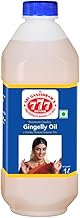 777 Gingelly Oil 1 Litre Jar | Chekku Pressed Til Oil for Heart Health & Skin Care | Edible Sesame Oil for Cooking, Oil Pulling, Baby Massage | No Preservatives