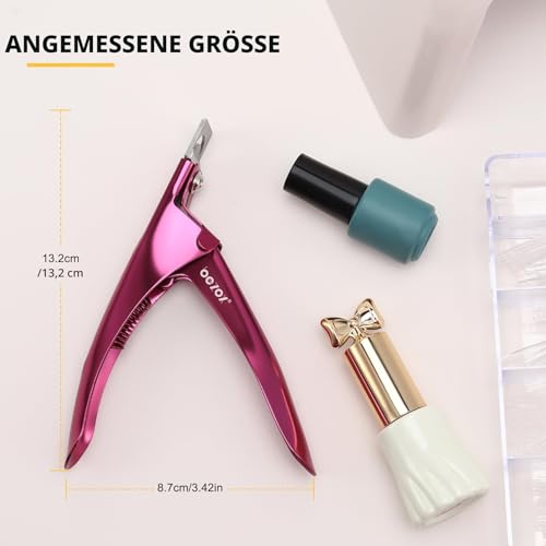 BEZOX Nagelknipser Tipcutter - Knipser und Schneider für Kunstnägel - Metall Gelnägel Clipper für Kunstnägel Gelnägel Fingernägel Falsche Nägel