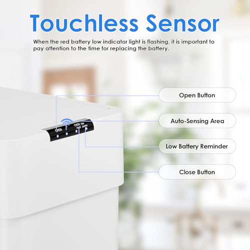 Caneca de basura automática 70L sensor táctil miniatura 4