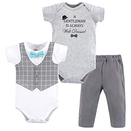 Image of Little Treasure Unisex Baby Cotton Bodysuit and Pant Set