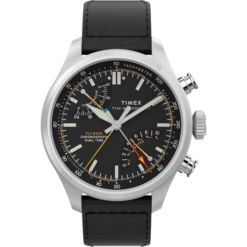 Montre chronographe Timex Waterbury Ace homme cadran noir 43 mm