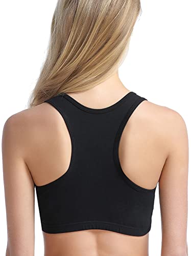 Cakye 3Pack Racerback Maternity Nursing Sleep Bra Breastfeeding Tank (Medium, A-Black/Charcoal/Nude 3Pack) #TOP4