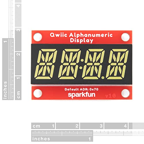 Module écran alphanumérique Qwiic 14 segments SparkFun blanc avec fixation murale - 2