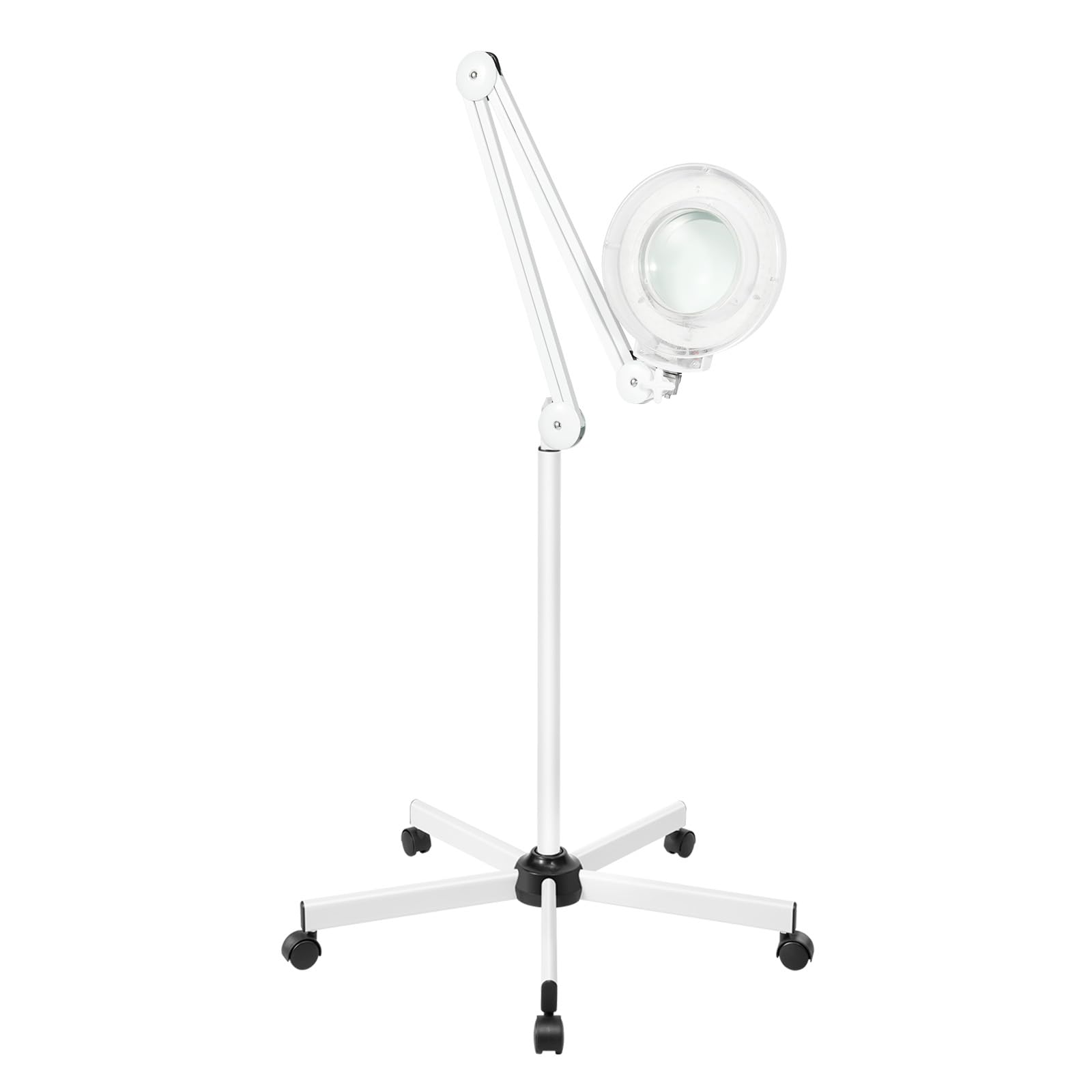 Lámpara LED con lupa con luz, 8 aumentos, lámpara de brazo giratorio ajustable, lupa iluminada, lámpara de escritorio, adecuada para cosméticos, aficionados, ayuda a la lectura, lámpara de aumento