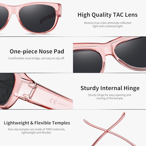 Image of GEGURI Polarized Sunglasses Fit Over Glasses for Men Women, Oversized Square Sun Glasses UV400 Protection Shades