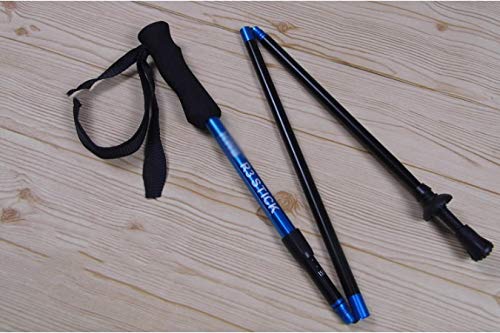 Bastón de trekking de fibra de carbono ultraligero y plegable para senderismo 5