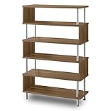 ottostyle.jp S字 シューズラック 6段 【ウォールナット】 通気性がよくにおいがこもらない 見せる収納 木目調天板 オープンタイプ 収納 インテリア 下駄箱 玄関