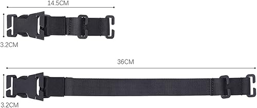 Miniatura 7 de Sistema táctico de nivel Rush de 4 piezas, correas de sujeción ajustables de mochila Molle con clips de hebilla, correas de compresión para