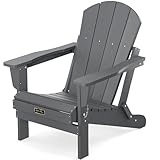 10 Best Chairs for Around a Fire Pit: Comfort Meets Style 2 SERWALL Folding Adirondack Chair for Patio Garden Outdoors Fire Pit- (Folding Gray)
