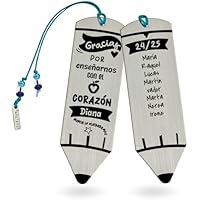 Marcapáginas Acero Inoxidable Personalizado a Dos Caras | Regalo