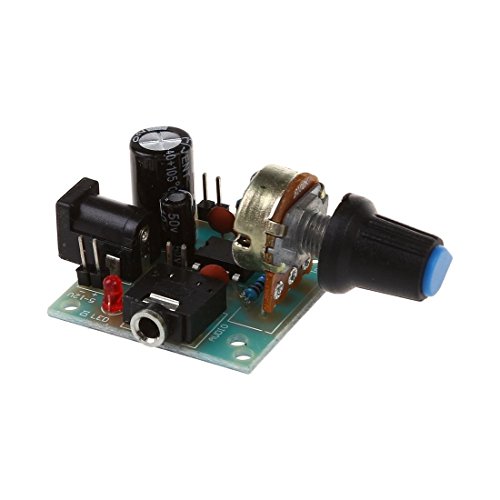 SODIAL DC Amplificatore 3V-12V LM386 Super Mini