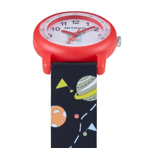 Image of Miykon Kids Watches for Boys and Girls - Educational Time-Telling Gift for Kids Aged 3-15, Toddlers, Preschoolers, and School-Aged Children - Easy to Read Analog Watch, Soft Resin Band, Japanese Quartz, 100M Water Resistant
