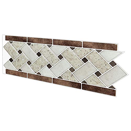 Art3D 10-Sheet Peel And Stick Tile Backsplash - 12.4"X5" Self-Adhesive Decorative Waist Line Mosaic Tiles For Kitchen And Bathroom #TOP4