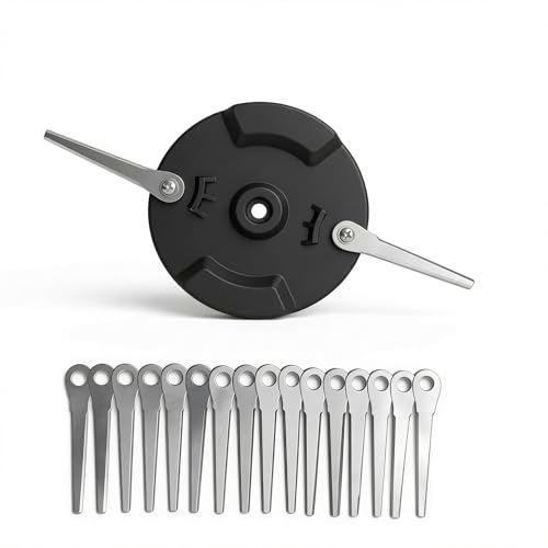 Doppelklingenhalter Trennscheibe + 16er Metallmesser, Statt Nylonmesser oder Kunststoffmesser, Rasentrimmer Ersatzmesser für Akku-Rasentrimmer passt für Einhell | Gardol | Gartenmeister | Mr Gardener