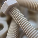 10 x PPS-Sechskantschrauben, M6 x 40 mm, Plastikschrauben und -muttern, Unterlegscheiben, Polyphenylen Sulfid