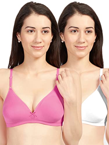 Image of SONARI Omania Womens Non-Padded Cotton Polyester Bras - Solid, Non-Wired, Medium Coverage, Hand Washable (Pack of 2)