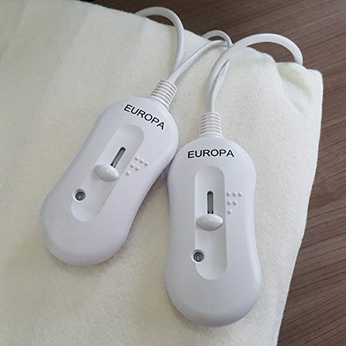 Europa Casa e Conforto, Lençol Térmico de Casal 220V 3 Níveis de Temperatura Inmetro, Cor Branco