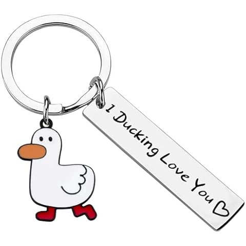 PLwelth Cute Duck Keychain Cover