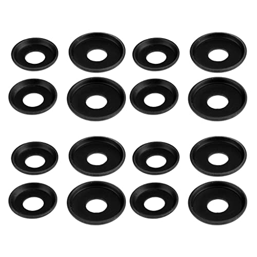 Dovewill 16 Pieces Thickened Replacement Longboard/Skateboard Truck WASHERS - Black