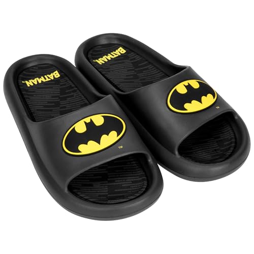 Ground Up Batman Logo Men's Cloud Comfort Foam Slide Sandals, EMBT7150MM2