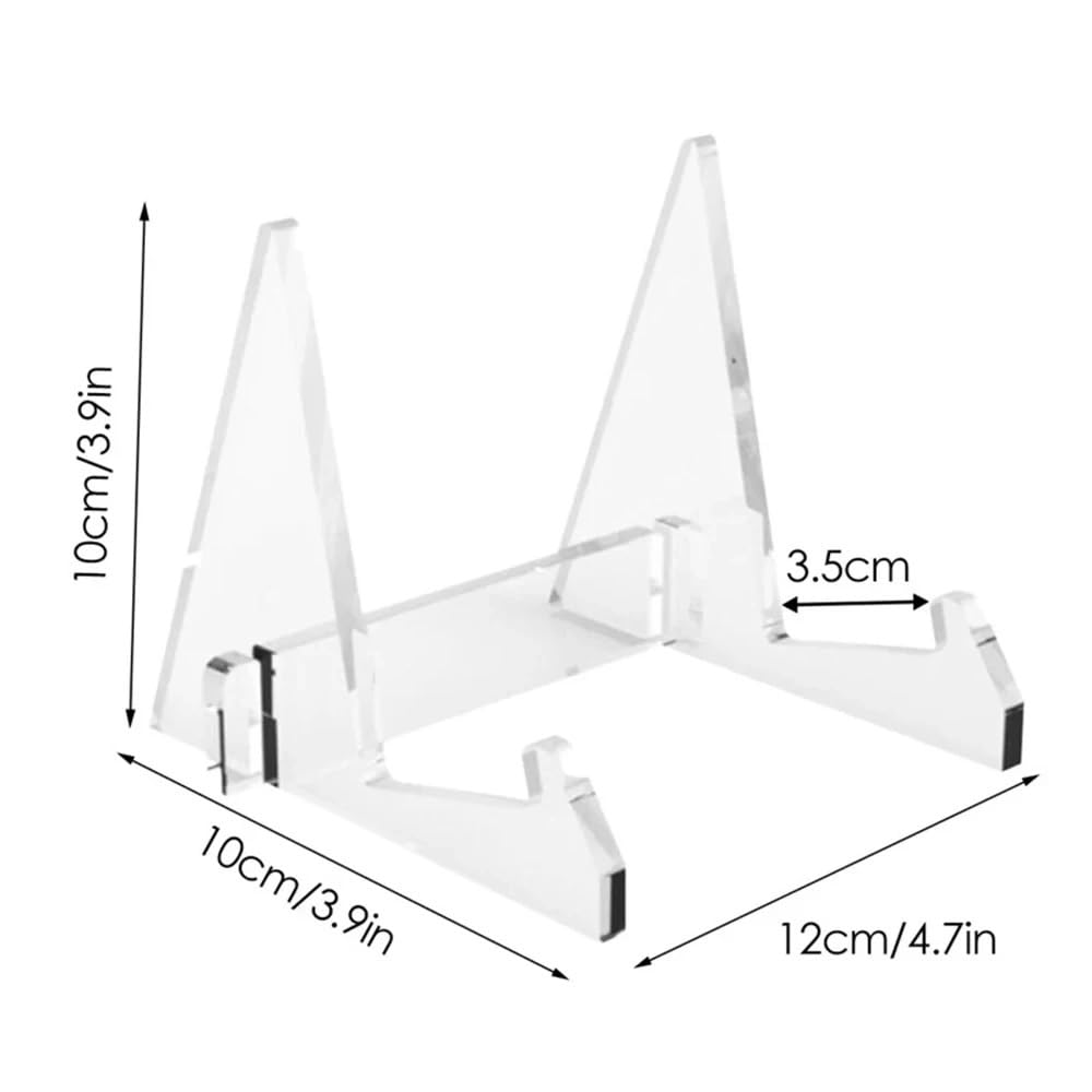 Stojak do przechowywania płyt CD CD Display Rack Acrylic Tablet Holder Book Recipe Book Shelf Magazine Holder Triangular Detachable Book Picture Frame Stojak na płyty(Czarny)