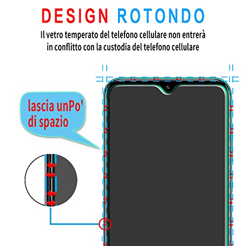 Slanku 3 Pezzi, Vetro Temperato per Huawei Y7 2019...