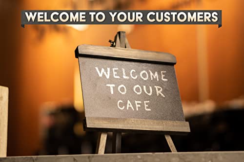 Mevetouch Tabletop Mini Chalkboard Signs, Restaurant Menu Sign For Catering Events, Party, Wedding,Kitchen Countertop Memo Board,Solid Pine Wood Frame Chalkboard Sign (Small, Torched Brown) #TOP1