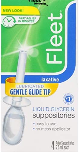Fleet Liquid Glycerin Suppositories 4 Each (Pack of 3)
