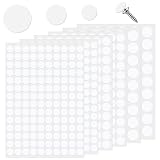 Gjinxi Samoprzylepne naklejki na śruby, z PCW, z otworami na śruby 12 mm/15 mm/21 mm, pyłoszczelne, samoprzylepne naklejki na meble, szafki, szuflady, biurka (6 arkuszy)