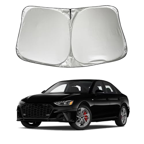 SZYUCHEN Car Windshield Sun Shade Sunshade Compatible with Audi A4 S4 2025 2024-2017 A3 S3 2022-2025 2026 A5 S5 2018-2024 Accessories, Foldable Front Window Car Sun Shield Visor