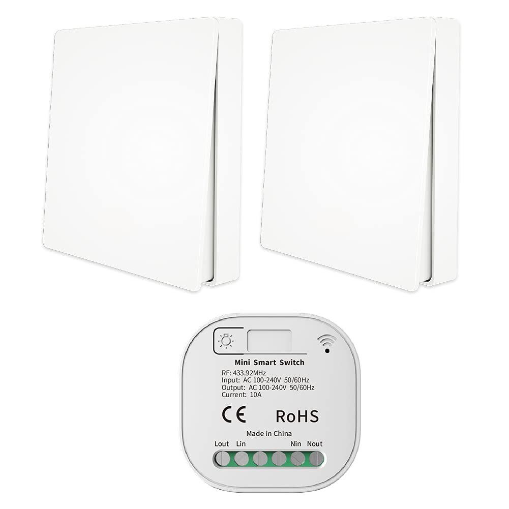 Buy 3 Way Wireless Self Powered Remote Control Smart Light Switch Kit