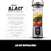 Ninja Blast Tragbarer Mixer & Smoothie Maker, 530ml Becher mit Auslaufsicherem Deckel & Trinköffnung, Leistungsstark, Kabellos & Wiederaufladbar, Zerkleinert Eis & Gefrorenes Obst, Schwarz, BC151EUBK