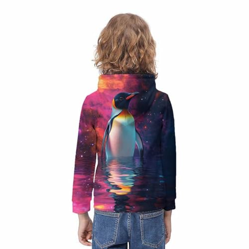 Sweat à capuche pingouin cosmos cadeau idéal anniversaire ado