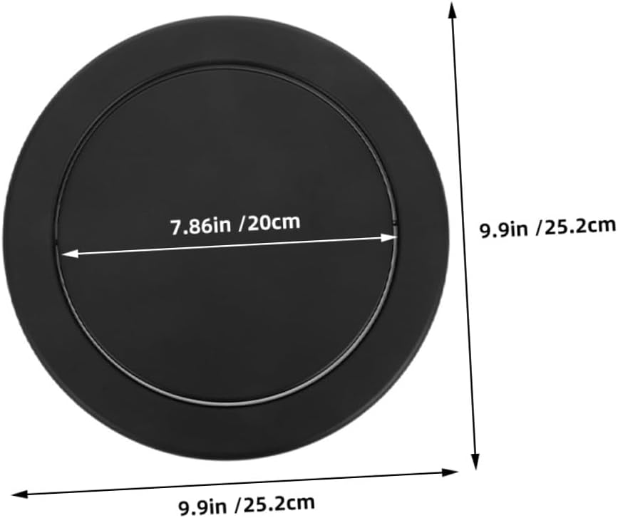 BESTonZON Recessed Swing Trash Can Lid 2pcs Stainless Steel round Countertop Garbage Flap Cover Built-in Waste Chute for Kitchen Bathroom Office