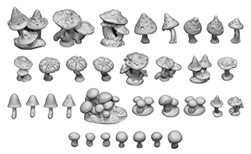 Champignons sauvages miniatures pour personnaliser vos dioramas