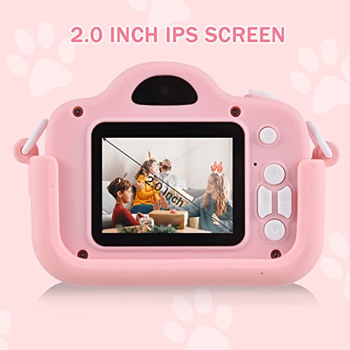 Mini câmera digital infantil 1080 p câmera de vídeo digital para crianças lente dupla tela ips de 2,