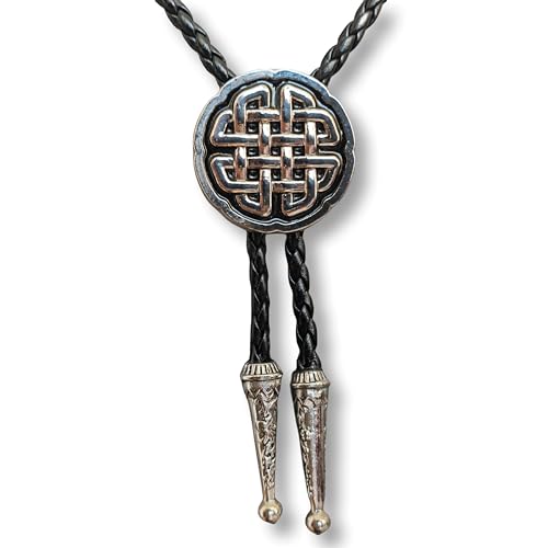HIMONGOO Celtic Knot BOLO Tie for Men Wedding Necklace Vintage Western Cowboy2 - Thumbnail 2