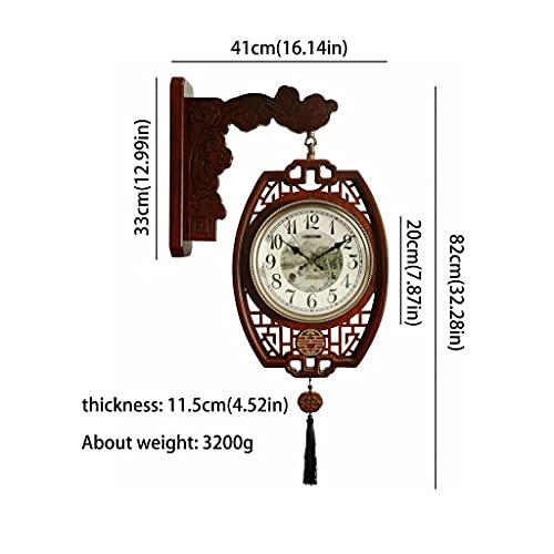 Reloj de pared silencioso cuadrado de madera moderno miniatura 2