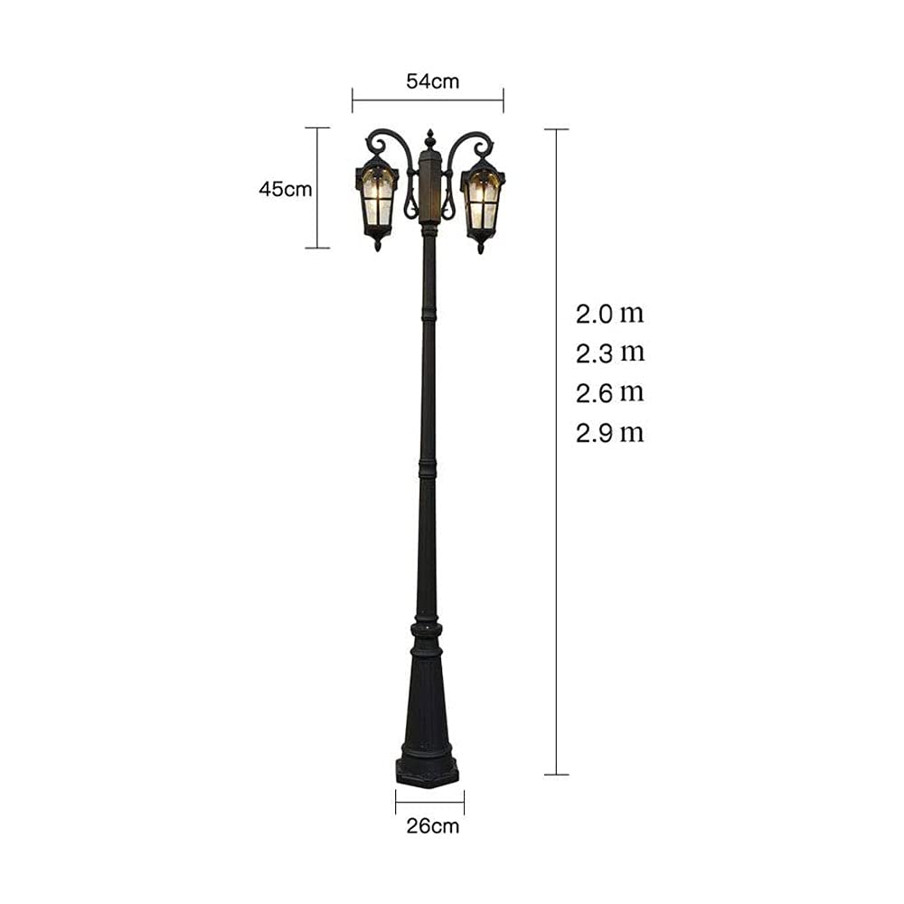 Europejski Słup Oświetleniowy Victoria Outdoor, Wodoodporny, Antykorozyjny, Aluminiowy, Do Trawników I Parków, Do Dekoracji Willi, Do Ogrodu, Na Ulicę.,Height 260cm