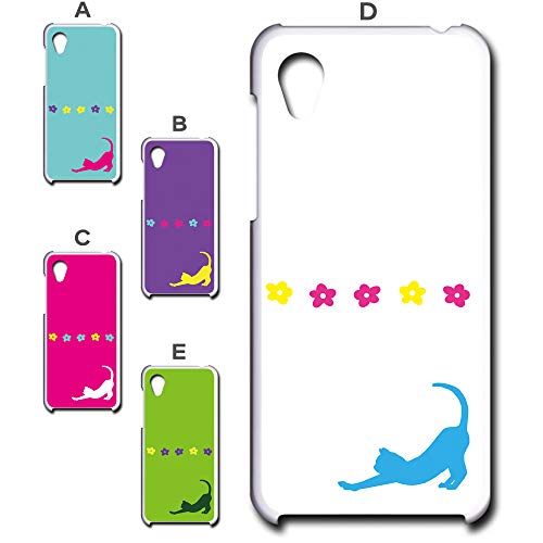 AQUOS sense2 SH-01L / SHV43 �X�}�z�P�[�X �J�o�[ �J���t�� �̂т̂уl�R �V���G�b�g[�f�U�C��D/�u���[ × �z���C�g] �F × ���F TK-567D �A�N�I�X �Z���X2 docomo �h�R�� au SHARP �V���[�v