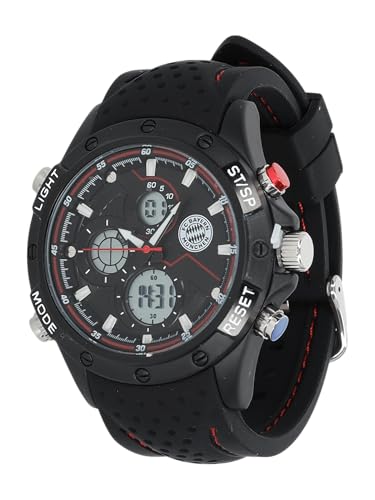 FC Bayern München Digitaluhr I Armbanduhr I Erwachsene I schwarz