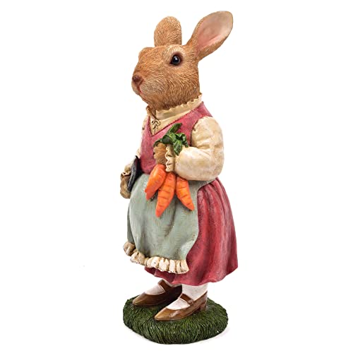 Widdop and Co Garden/Lawn Ornament 30cm - Rabbit with Carrots, Multicolor - Image 2