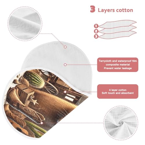 Capybara Cowboy Hat Baby Burp Cloths Muslin Soft Burp Cloth Rags Cotton Burp Clothes Absorbent for Boy Newborn Girl Unisex 1 Pack 22x11 Inches3