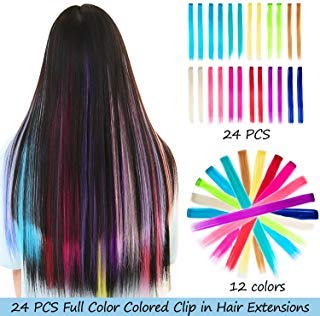 heat resistant synthetic clip in hair extensions