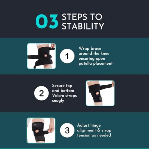 Image of CUREWRAP Adjustable NEOPRENE KNEE SUPPORT PACK OF 2 for Men & Women XXXL SIZE /Plus Size /3XL Size (22 inch 29.2 inch) | Breathable Knee Brace for Gym running badminton Sports | 10 INCH Long brace for extra support | Knee Cap Support Brace Guard Compression Sleeve for Pain Relief, Joint Stability, Injury Recovery & Arthritis