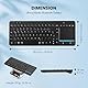 Bnnwa Kabellose Bluetooth-Tastatur mit Touchpad, kabellose TV-Tastatur mit Multi-Touch-Trackpad, unterstützt 3 Geräte für TV, Windows, Android, Chrome OS, Laptop, Tablet